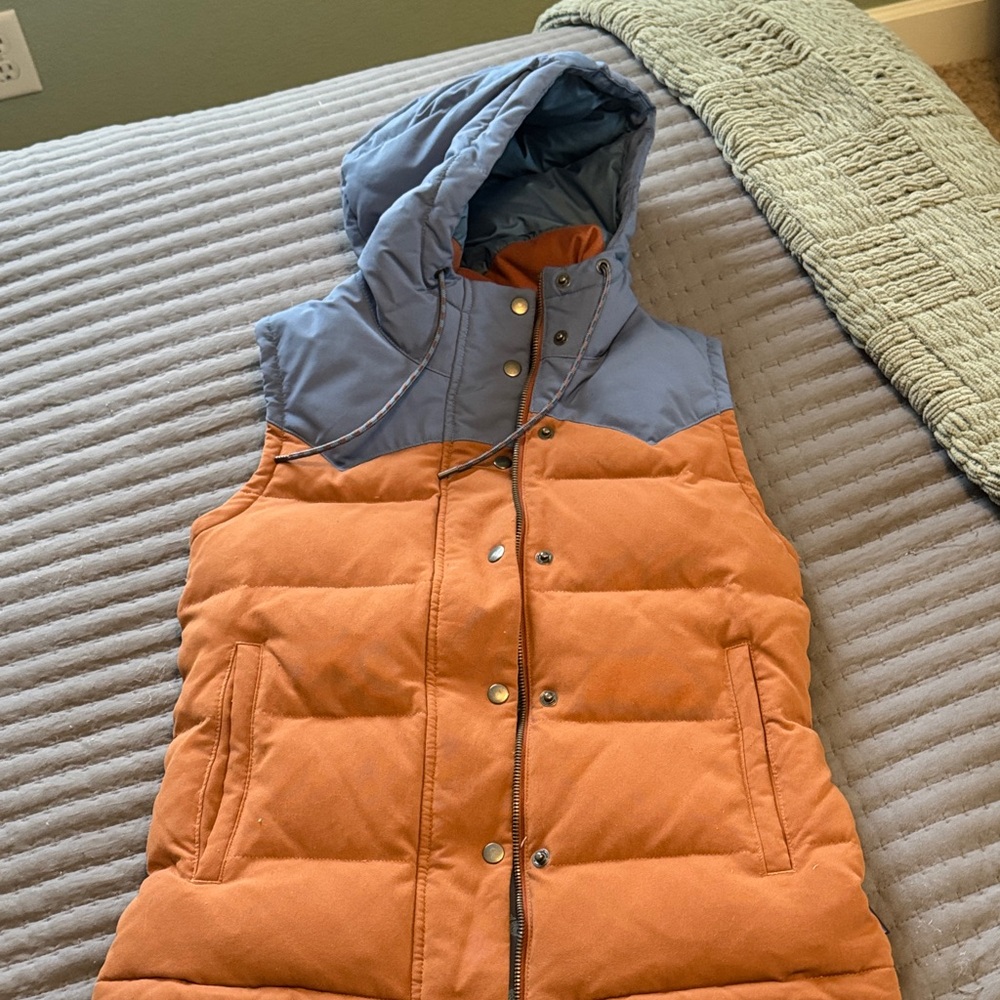 Patagonia Blue and Orange Puffer Vest